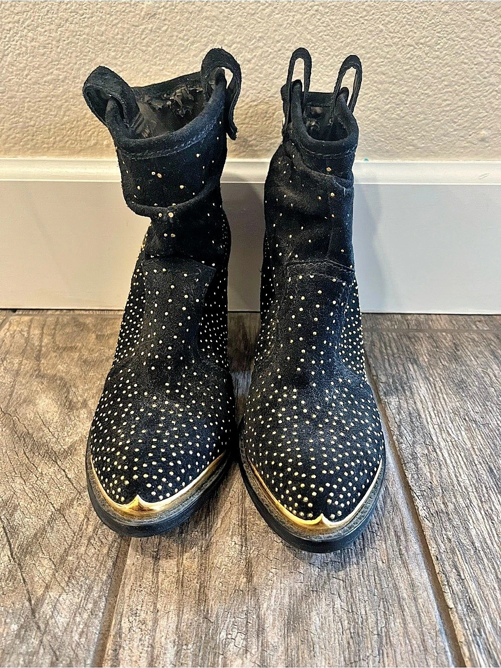 Gianni Bini Studded Black Heeled Boots
